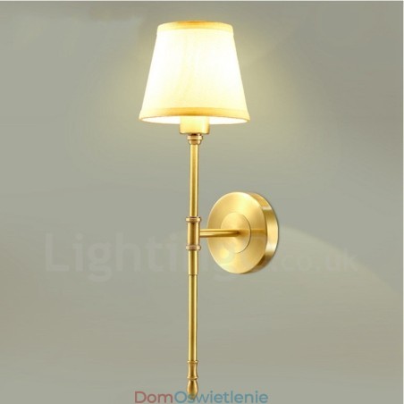 Pojedyncze światło Tradycyjne Klasyczne Miedziane Kinkiety Wewnętrzne