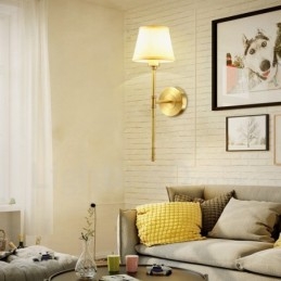 Pojedyncze światło Tradycyjne Klasyczne Miedziane Kinkiety Wewnętrzne