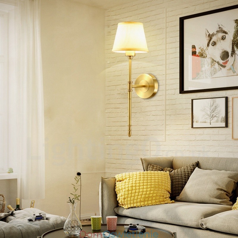 Pojedyncze światło Tradycyjne Klasyczne Miedziane Kinkiety Wewnętrzne