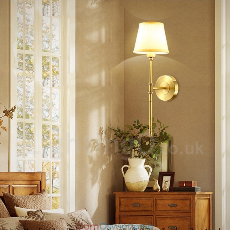 Pojedyncze światło Tradycyjne Klasyczne Miedziane Kinkiety Wewnętrzne