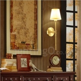 Pojedyncze światło Tradycyjne Klasyczne Miedziane Kinkiety Wewnętrzne