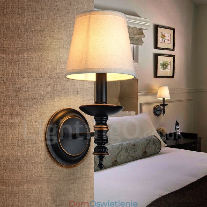 Pojedyncze światło Tradycyjne Klasyczne Kinkiety Wewnętrzne