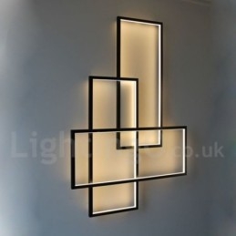 Nowoczesna współczesna aluminiowa lampa sufitowa do montażu na ścianie z pilotem do ściemniania w salonie i sypialni