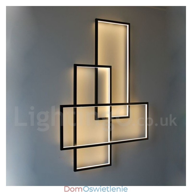 Nowoczesna współczesna aluminiowa lampa sufitowa do montażu na ścianie z pilotem do ściemniania w salonie i sypialni