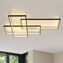 Nowoczesna współczesna aluminiowa lampa sufitowa do montażu na ścianie z pilotem do ściemniania w salonie i sypialni