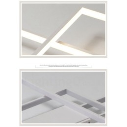 Nowoczesna współczesna aluminiowa lampa sufitowa do montażu na ścianie z pilotem do ściemniania do salonu, sypialni, może być również używana jako lampa ścienna
