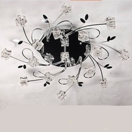 Klasyczna lampa sufitowa z kryształkami lodu