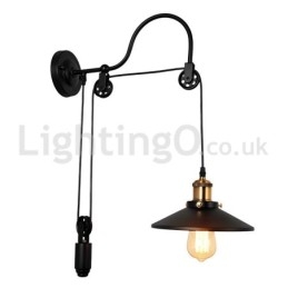 Retro Flush Mounted Wall Lights Aisle Bar Cafe Sypialnia Gabinet Loft Pulley Wall Lamp