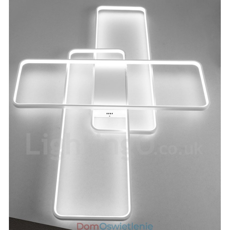 Nowoczesna współczesna aluminiowa lampa sufitowa do montażu na ścianie z pilotem do ściemniania do salonu, sypialni, może być również używana jako lampa ścienna