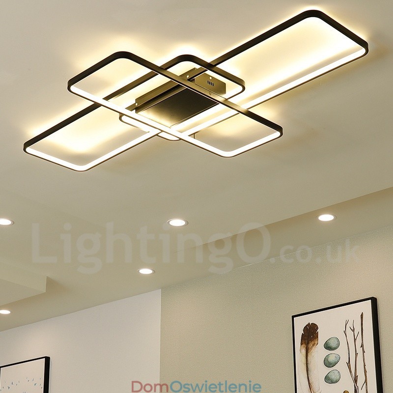 Nowoczesna współczesna aluminiowa lampa sufitowa do montażu na ścianie z pilotem do ściemniania do salonu, sypialni, może być również używana jako lampa ścienna