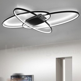 Ściemnialna owalna nowoczesna współczesna aluminiowa lampa sufitowa do montażu na ścianie do salonu, sypialni, może być również używana jako lampa ścienna