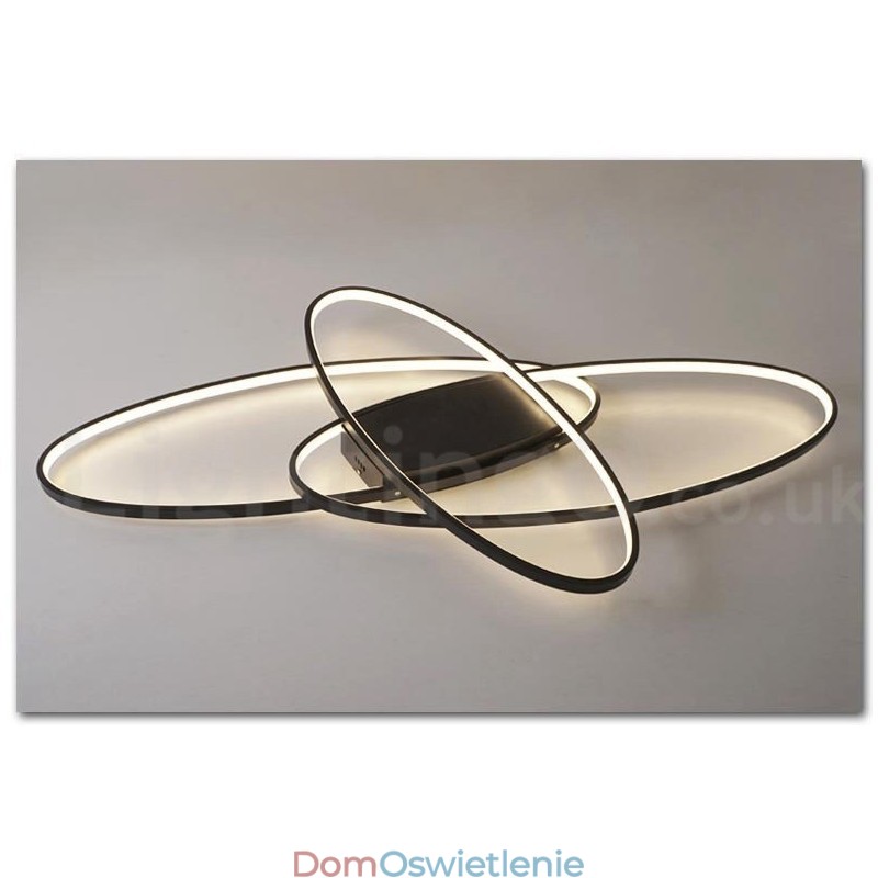 Ściemnialna owalna nowoczesna współczesna aluminiowa lampa sufitowa do montażu na ścianie do salonu, sypialni, może być również używana jako lampa ścienna