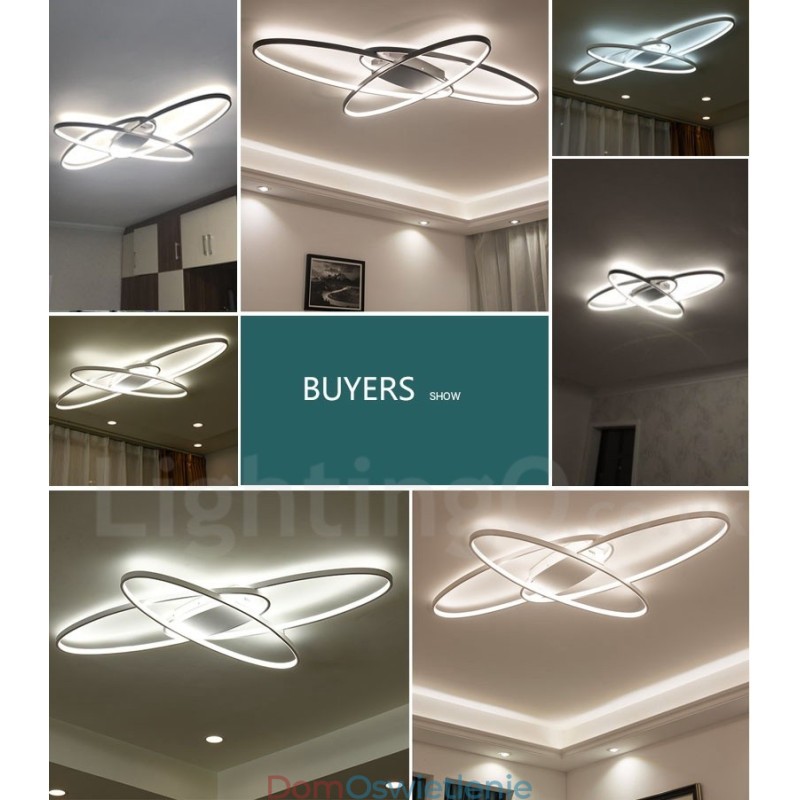 Ściemnialna owalna nowoczesna współczesna aluminiowa lampa sufitowa do montażu na ścianie do salonu, sypialni, może być również używana jako lampa ścienna