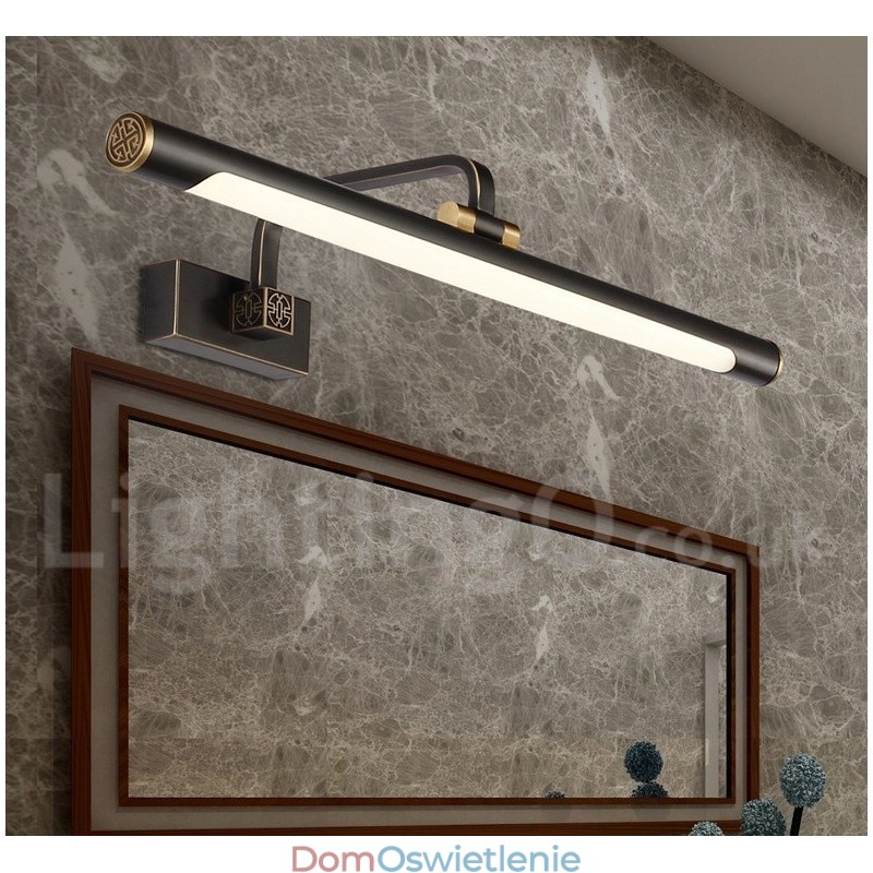 IPMirror Lampa Oświetlenie łazienkowe Czysty mosiądz Kinkiety z akrylowym kloszem Oświetlenie do makijażu