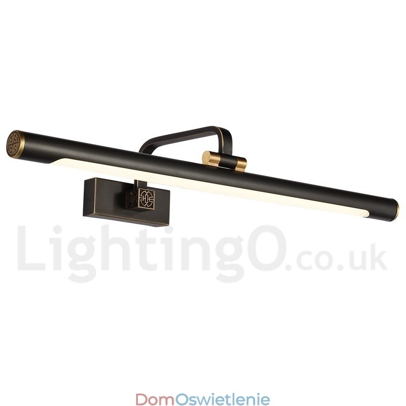 IPMirror Lampa Oświetlenie łazienkowe Czysty mosiądz Kinkiety z akrylowym kloszem Oświetlenie do makijażu