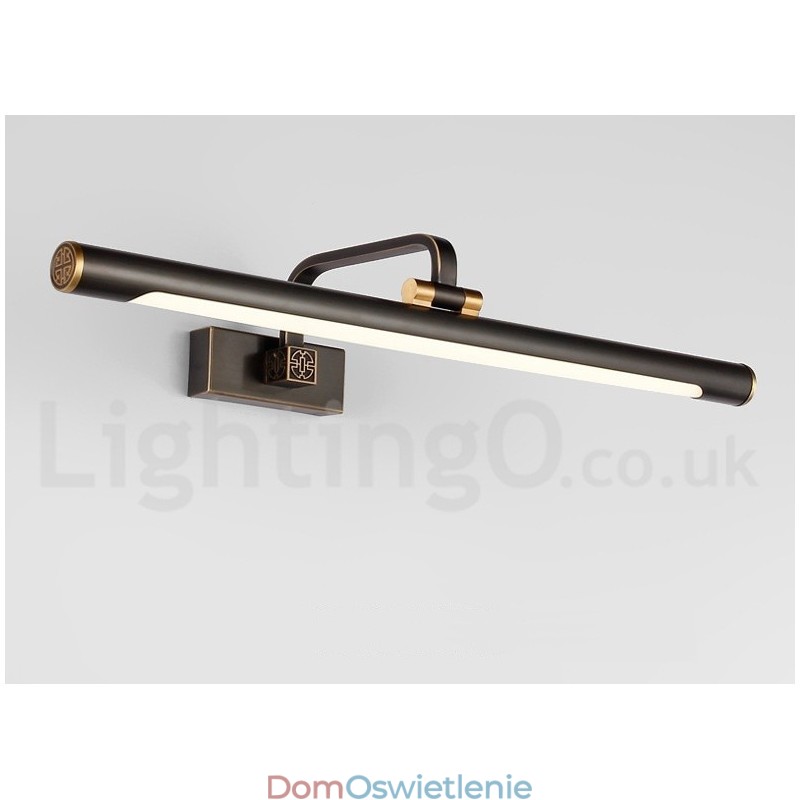 IPMirror Lampa Oświetlenie łazienkowe Czysty mosiądz Kinkiety z akrylowym kloszem Oświetlenie do makijażu