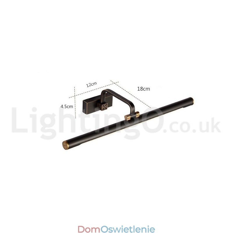 IPMirror Lampa Oświetlenie łazienkowe Czysty mosiądz Kinkiety z akrylowym kloszem Oświetlenie do makijażu