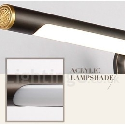 IPMirror Lampa Oświetlenie łazienkowe Czysty mosiądz Kinkiety z akrylowym kloszem Oświetlenie do makijażu