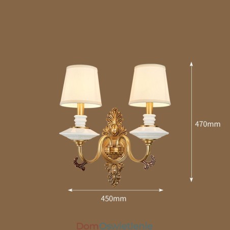 100% czystego mosiądzu Luksusowy rustykalny retro vintage mosiężny ceramika 2 światła świeca ścienna lampa z abażurami z tkaniny Specjalnie dla hotelu biuro salon salon jadalnia 100% czystego mosiądzu Luksusowy rustykalny retro vintage mosiężny ceramika 2 światła świeca ścienna lampa z abażurami z tkaniny Specjalnie dla hotelu biuro salon salon jadalnia