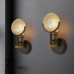1 światło rustykalne retro vintage kinkiet z kloszem szklanym specjalnie do hotelu biura salonu jadalni