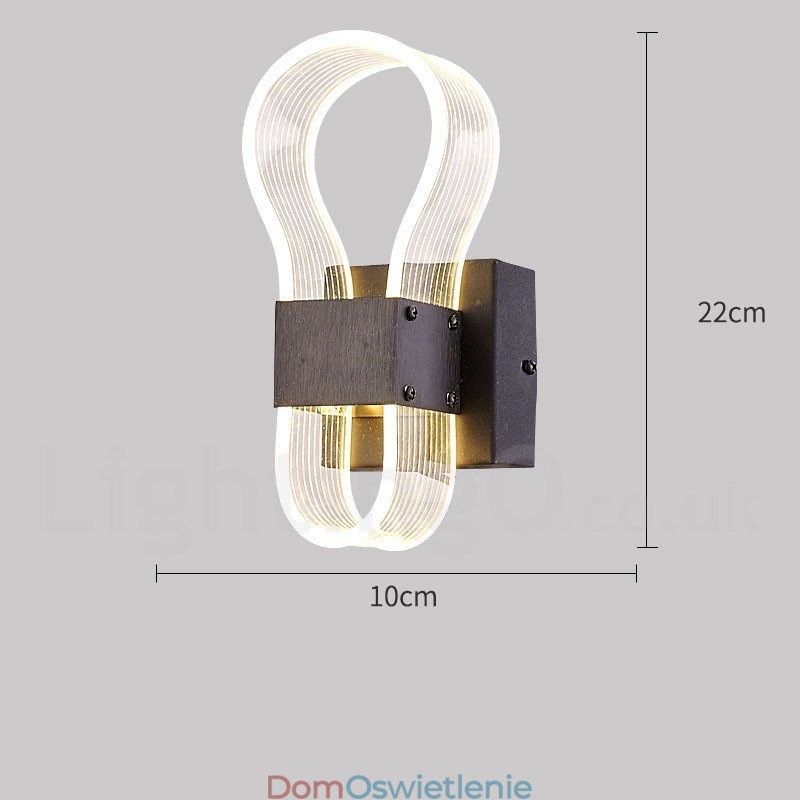 Nowoczesna lampa ścienna z kloszem akrylowym do korytarza w sypialni
