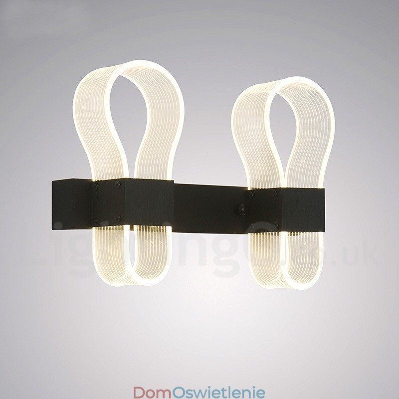 Nowoczesna lampa ścienna z kloszami akrylowymi do korytarza w sypialni