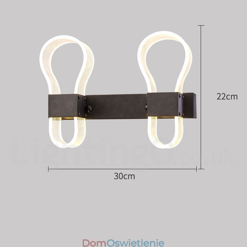 Nowoczesna lampa ścienna z kloszami akrylowymi do korytarza w sypialni