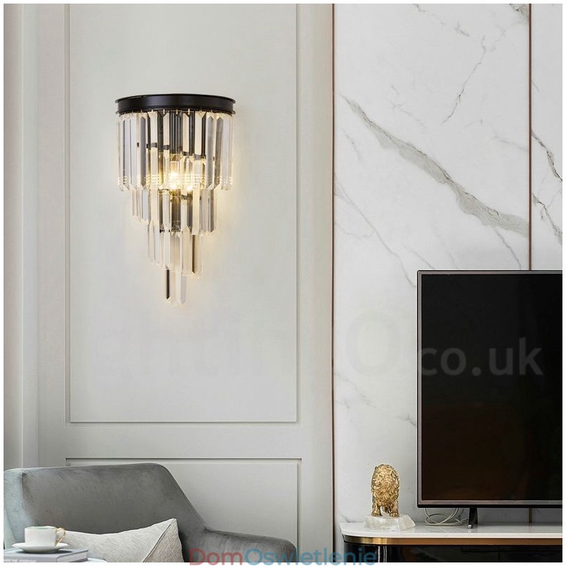Nowoczesna luksusowa lampa ścienna K9 Crystal z kryształowym kloszem