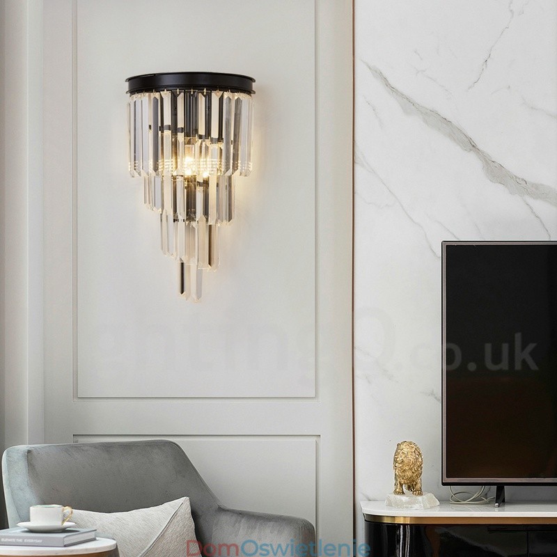 Nowoczesna luksusowa lampa ścienna K9 Crystal z kryształowym kloszem