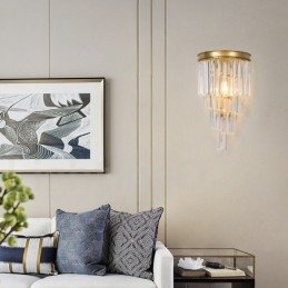 Nowoczesna luksusowa lampa ścienna K9 Crystal z kryształowym kloszem
