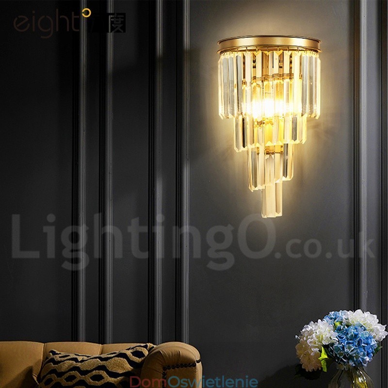 Nowoczesna luksusowa lampa ścienna K9 Crystal z kryształowym kloszem