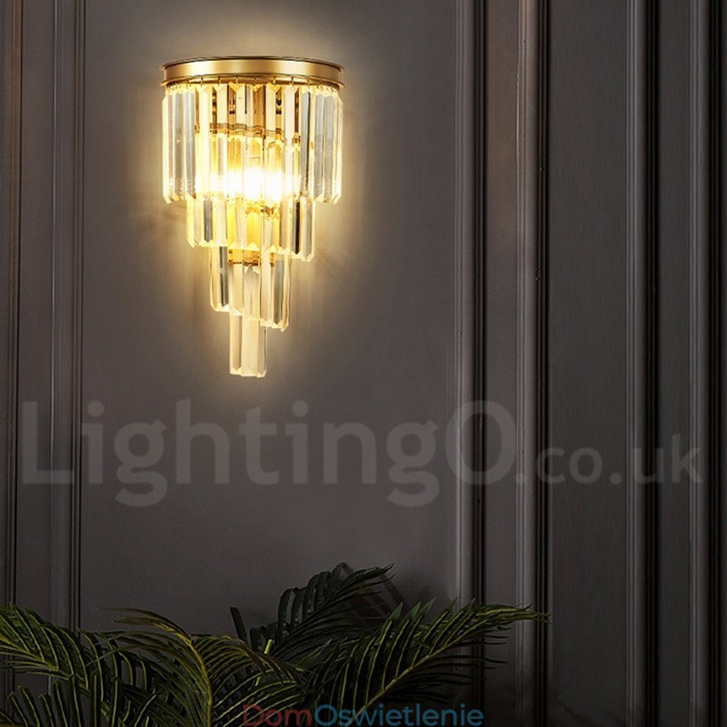 Nowoczesna luksusowa lampa ścienna K9 Crystal z kryształowym kloszem