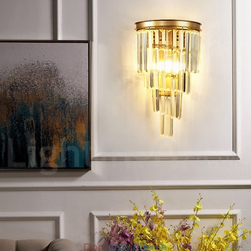 Nowoczesna luksusowa lampa ścienna K9 Crystal z kryształowym kloszem