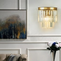 Nowoczesna luksusowa lampa ścienna K9 Crystal z kryształowym kloszem