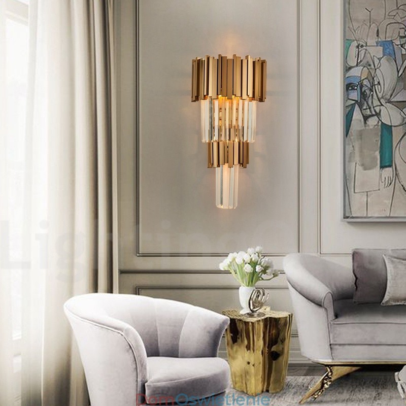 Nowoczesna luksusowa lampa ścienna K9 Crystal z kryształowym kloszem
