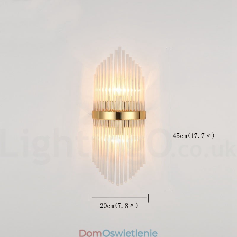 Nowoczesna luksusowa lampa ścienna K9 Crystal z kryształowym kloszem