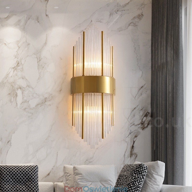 Nowoczesna luksusowa lampa ścienna K9 Crystal z kryształowym kloszem