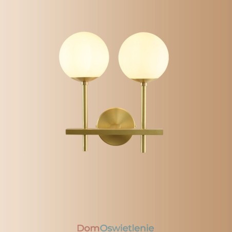 Nowoczesna lampa ścienna Molecules Bean z kloszem szklanym w kształcie kuli Nowoczesna lampa ścienna Molecules Bean z kloszem szklanym w kształcie kuli