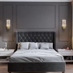 Postmodernistyczny minimalistyczny salon kryształowe kinkiety ścienne amerykańska sztuka lampka nocna sypialnia gabinet kinkiety ścienne