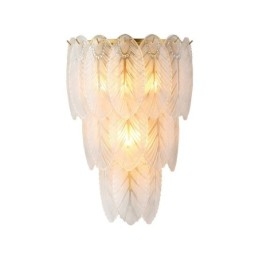 Kinkiety ścienne Nordic French Feather Crystal Postmodern Lighting Luksusowy salon Tło ścienne Korytarz jak Hotel Panel Kinkiet