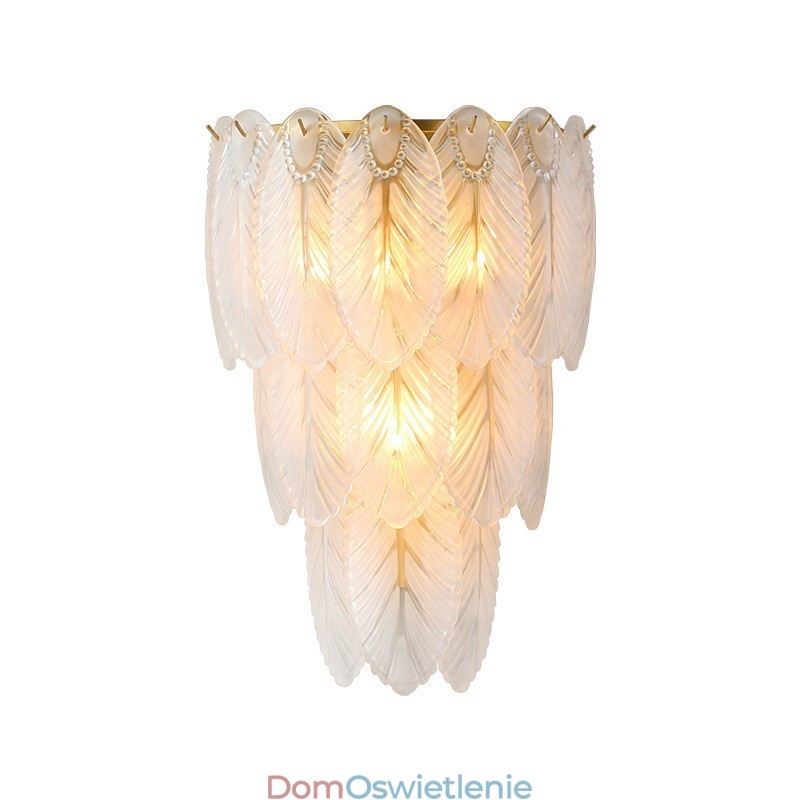 Kinkiety ścienne Nordic French Feather Crystal Postmodern Lighting Luksusowy salon Tło ścienne Korytarz jak Hotel Panel Kinkiet
