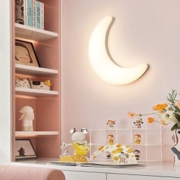 20W Nordic Indoor Moon Shape kinkiety ścienne do pokoju dziecięcego lampy sufitowe