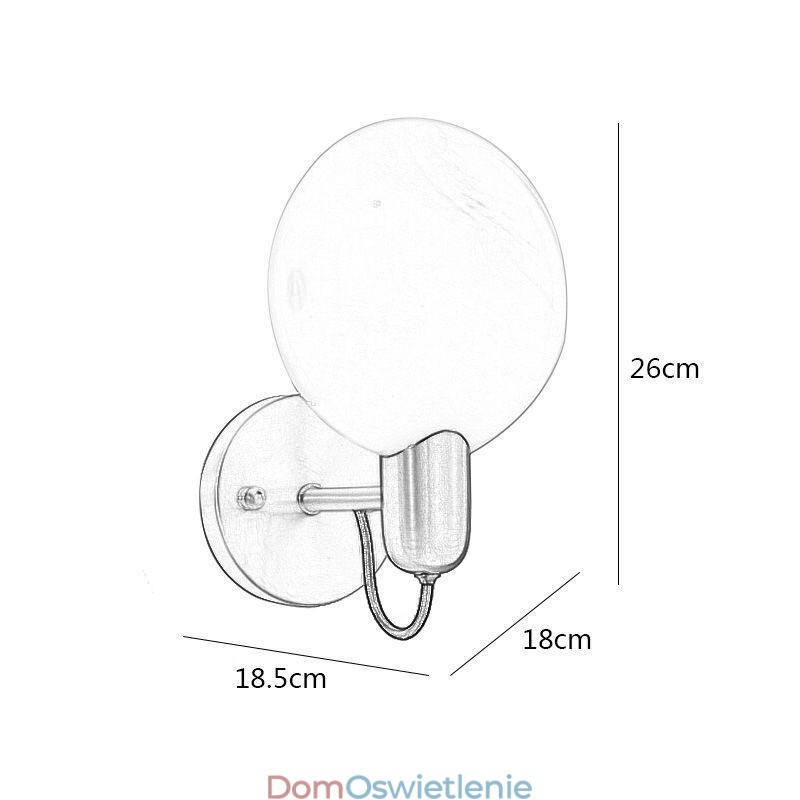 Marmurowa lampa ścienna Korytarz Kinkiet Pokój Łazienka Kinkiety