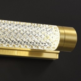 Kinkiet Mosiężny Akryl Cylinder Lustro Światło Przednie