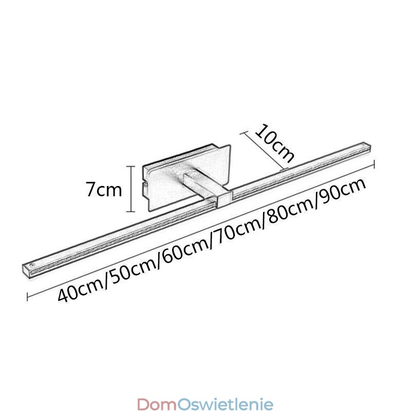 Nowoczesna lampa ścienna lustro przednie światło akrylowe oświetlenie łazienka