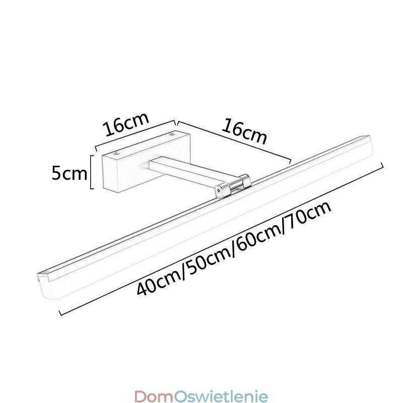 Kinkiet Nowoczesna lampa lustrzana z przednim światłem Lampa ścienna Łazienka