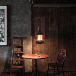Amerykańska lampa ścienna Vintage Industrial LOFT Kinkiet ścienna z litego drewna Lampa szklana