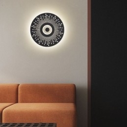 Kinkiet Nordic Full Copper Hollow Round Wall Light