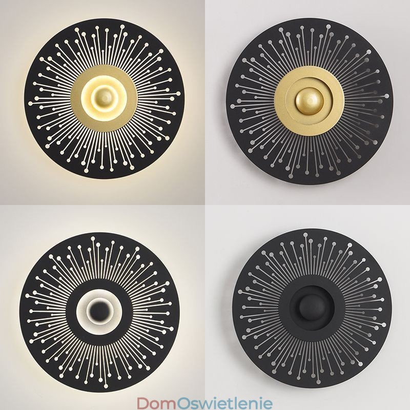 Kinkiet Nordic Full Copper Hollow Round Wall Light