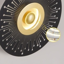 Kinkiet Nordic Full Copper Hollow Round Wall Light